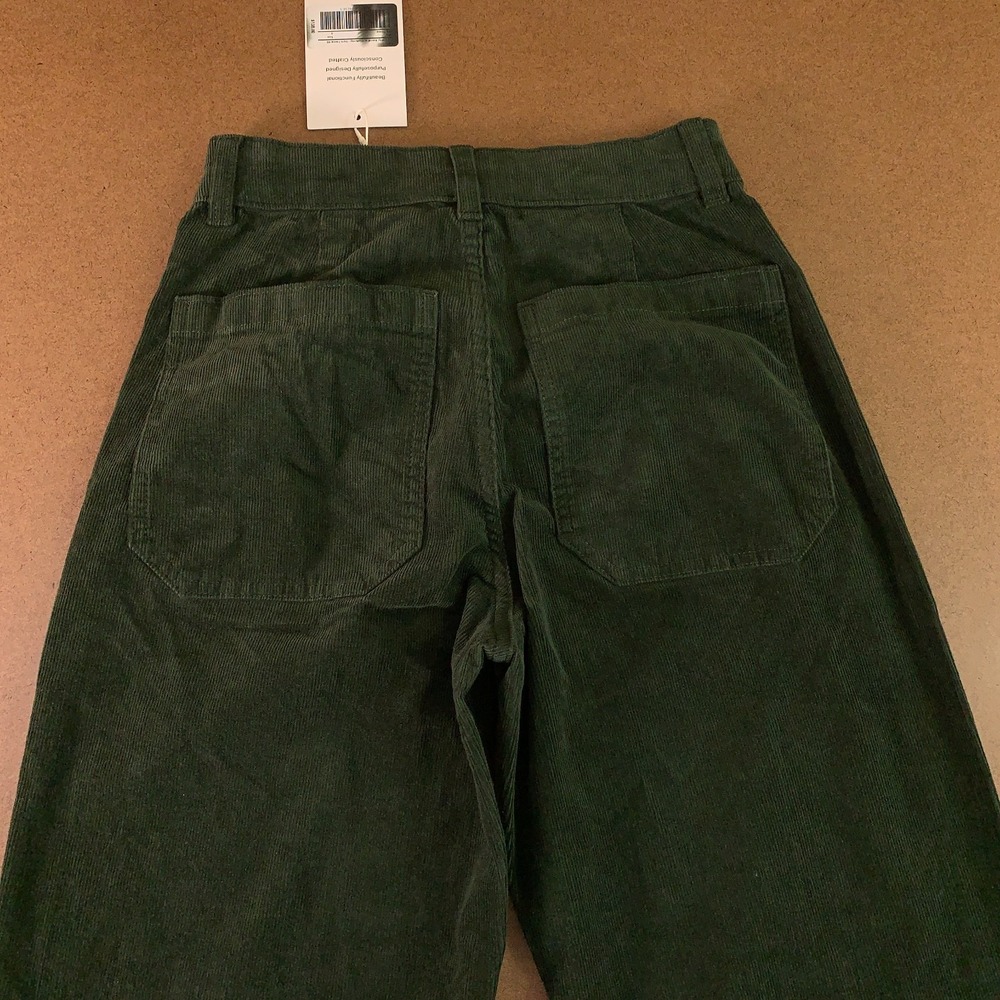 Everlane Womens 00 Dark Forest The Utility Barrel Corduroy Ankle Pants NWT - Picture 9 of 14